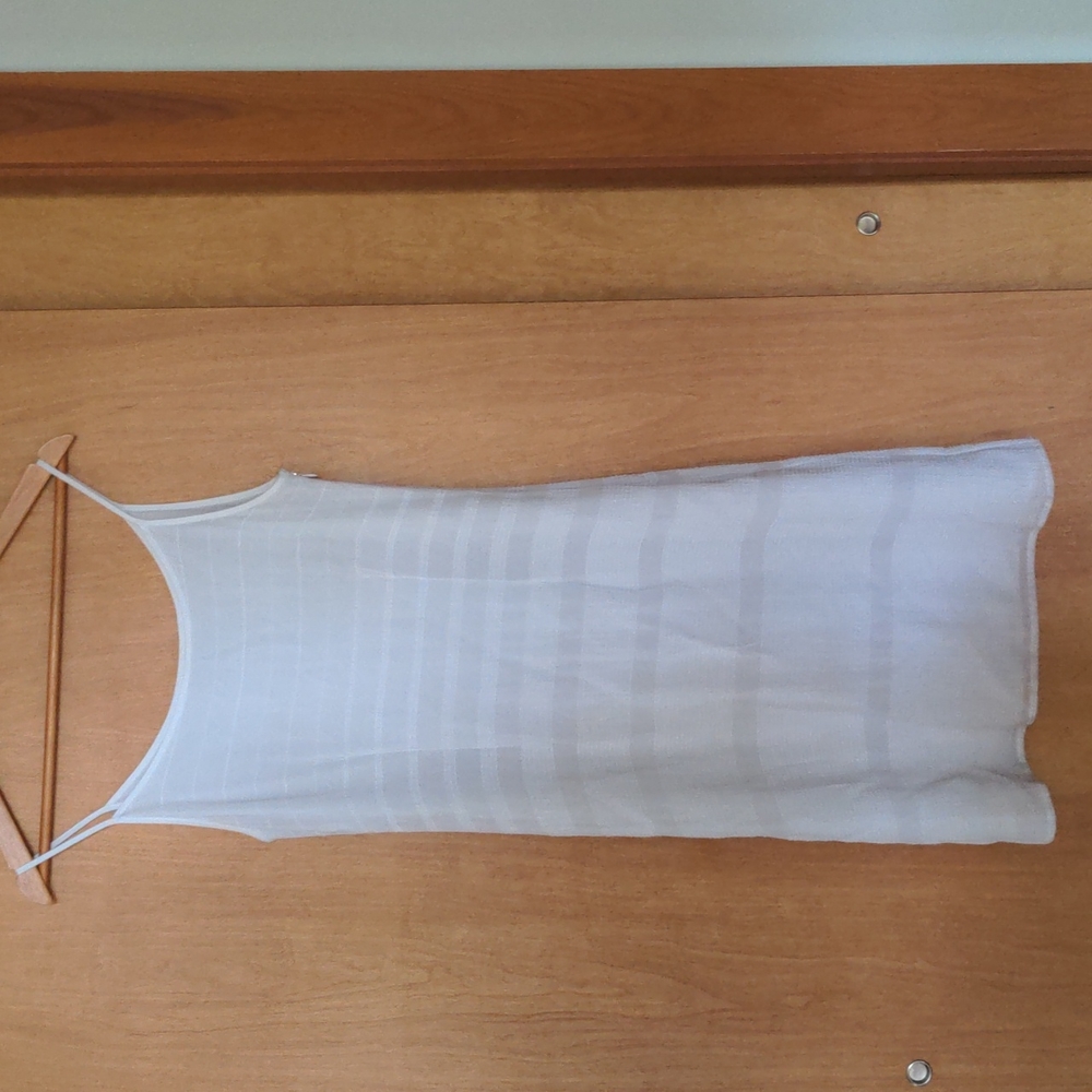 Sigrid Olsen white slip dress, sz 8